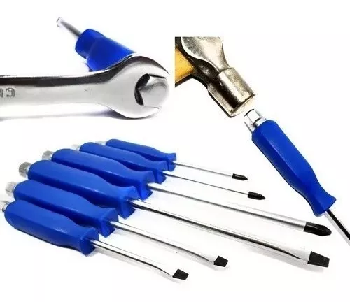 Set Juego Kit Destornillador Golpe 6 Piezas Profesional