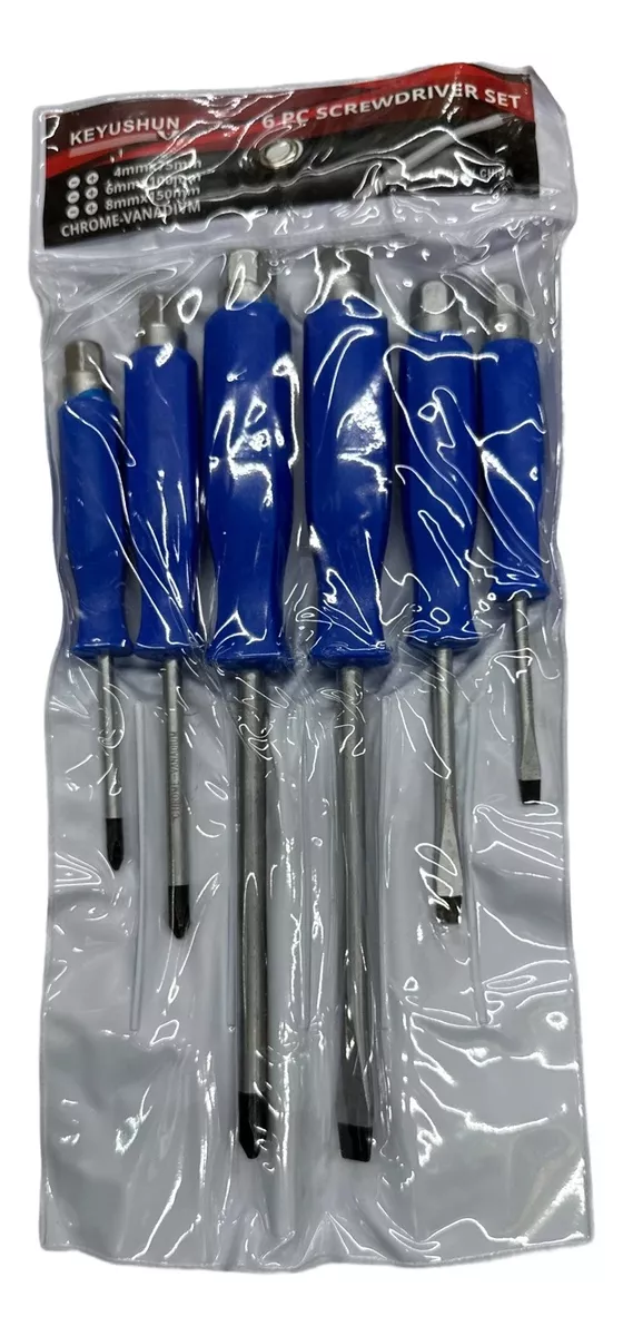 Set Juego Kit Destornillador Golpe 6 Piezas Profesional