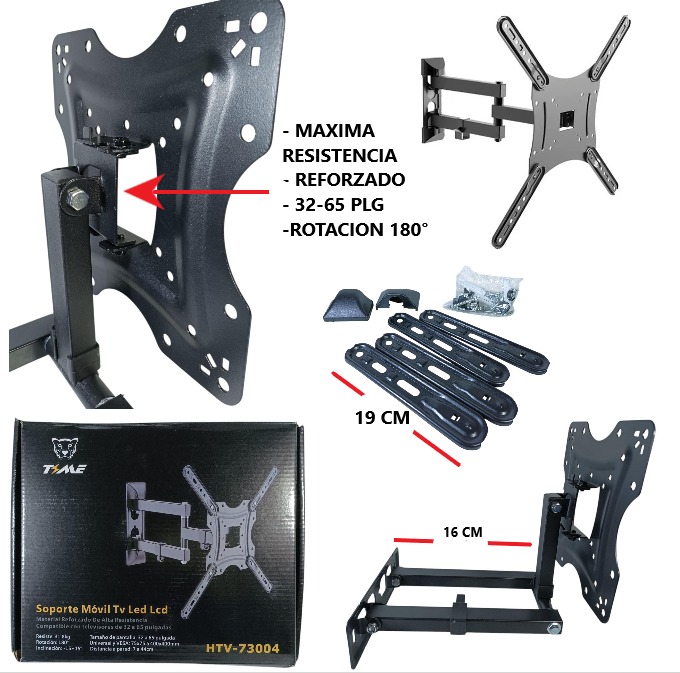 Soporte Tv Monitor Pared Brazo Móvil Brazo 32 A 65 Pulgadas