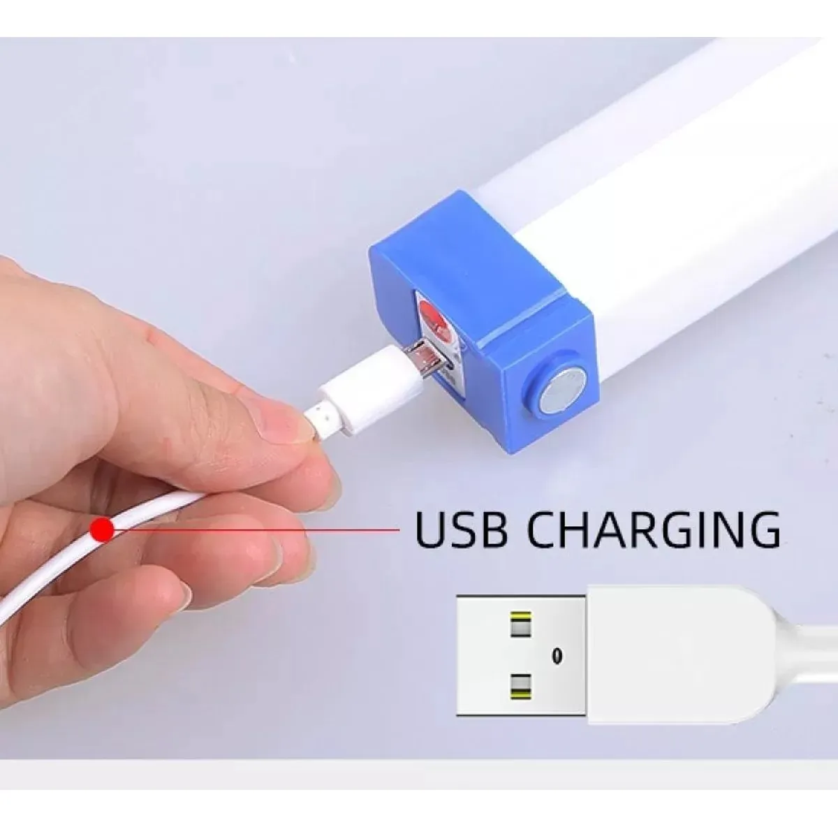 Liston Led Luz De Emergencia Recargable Usb Lampara Resistente Iman