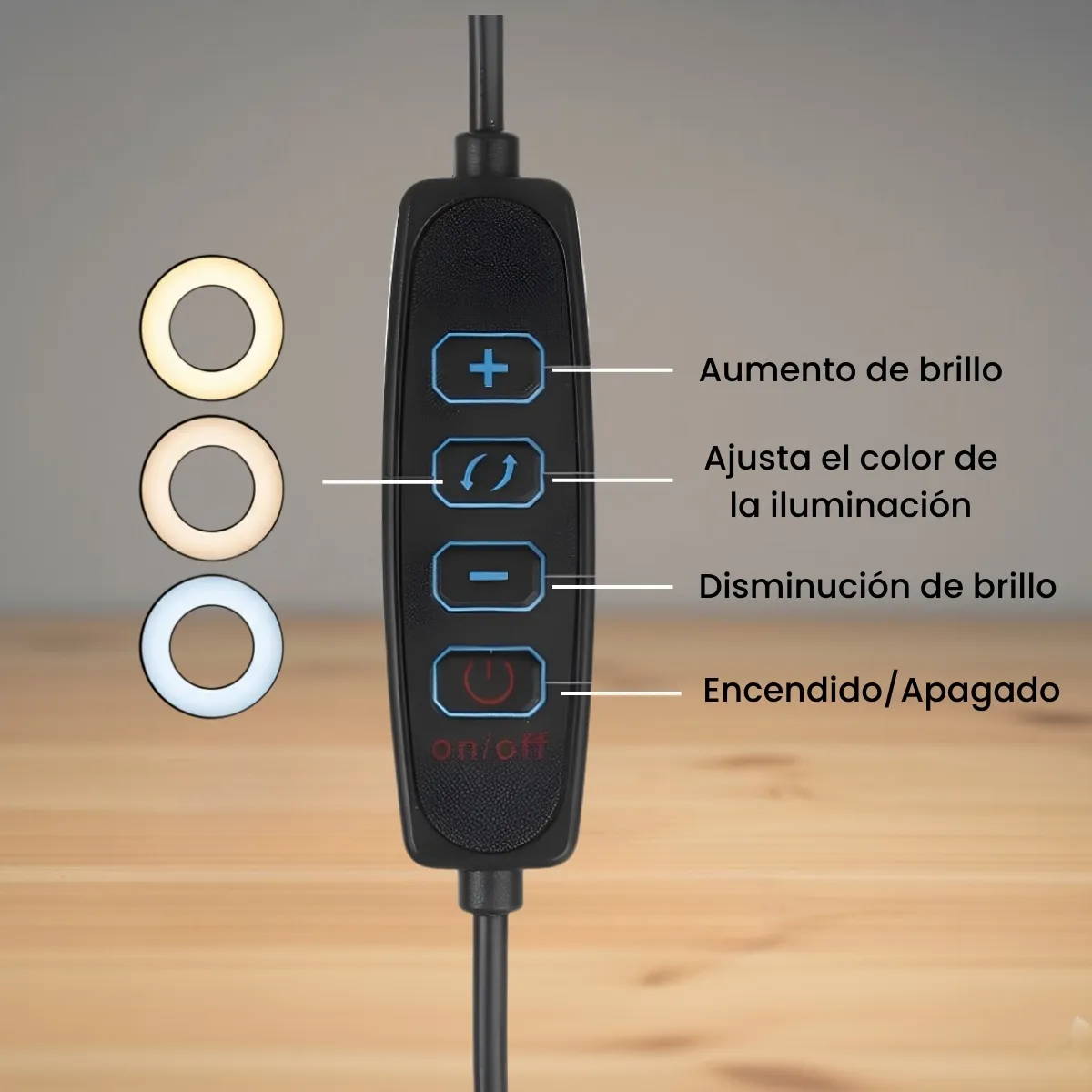 Lampara Les De Escritorio Con Lupa Brazo Articulado Fria y Calida