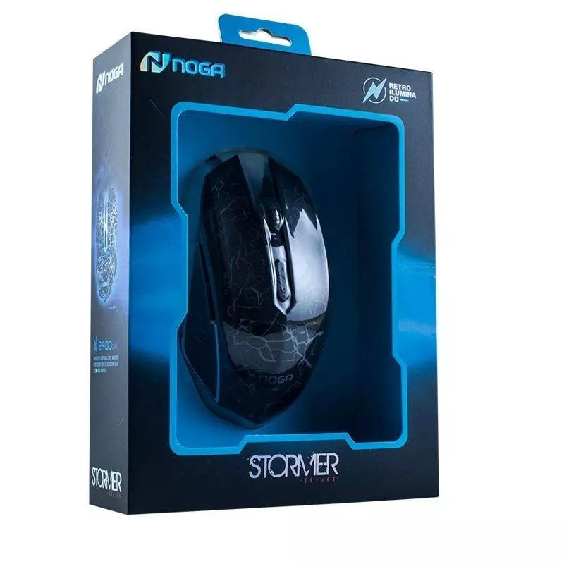 Mouse Gamer Noga Retroiluminado 2400 Dpi Usb Stormer St-002