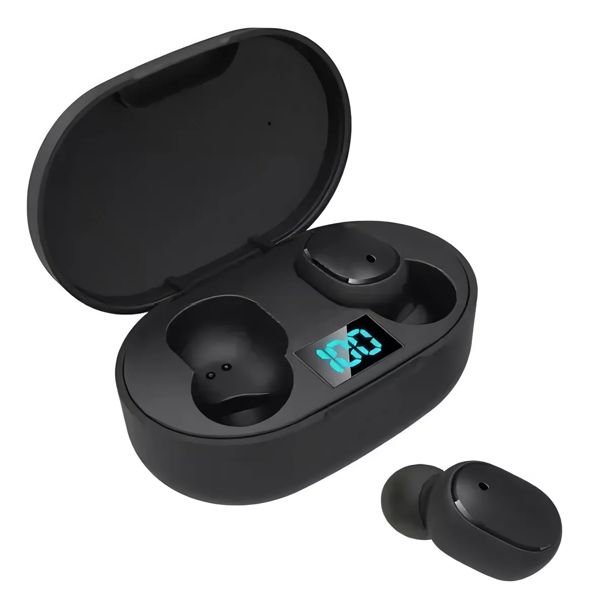 Auriculares In-ear Inalambricos E6S Negro Indicador De Carga