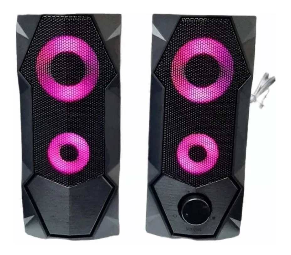 Parlantes Para Pc 2.0 Usb Gamer Led Noga Ng-301p