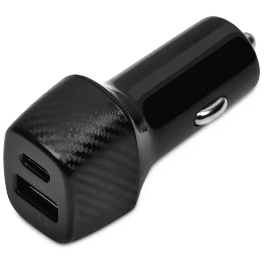 Cargador Rápido Para Auto 1 Usb Turbo + 1 Tipo C 12v 6a 38w Kosmo