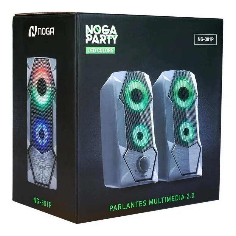 Parlantes Para Pc 2.0 Usb Gamer Led Noga Ng-301p