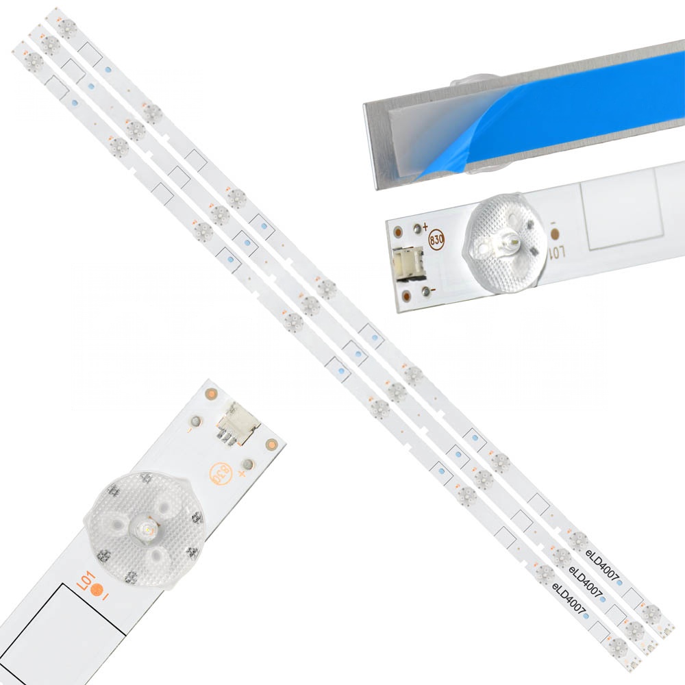 Kitx3 Tiras De 8 Leds Bgh Ble4016df Hle4016df 76cm Eld4007