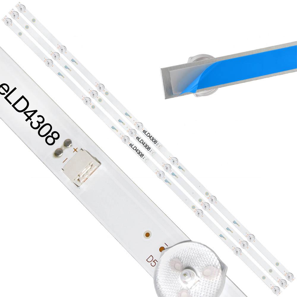 Kit 3 Tiras Led Dwled-43uhd Hyled-43uhd 43sfhd Eld4308