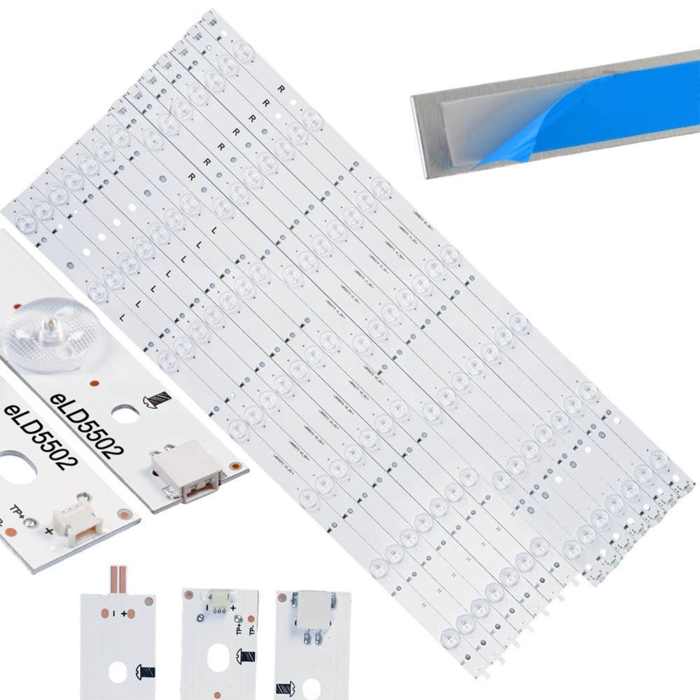 Kit X 14 Tiras Philips 55pug6212/77 55pus6501/12 Eld5502