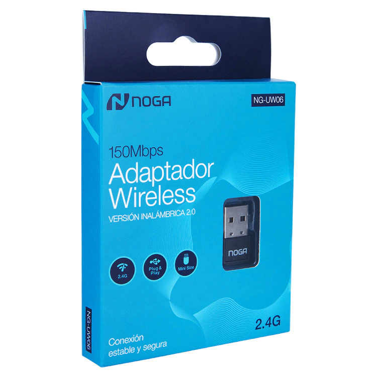 Receptor Wifi Usb Adaptador Antena 150mbs Pc Notebook Noga Uw06 Externa
