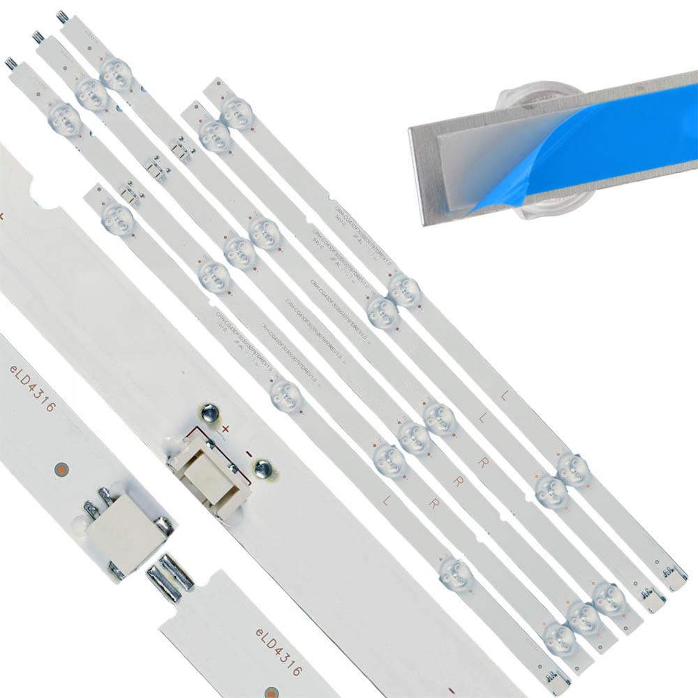Tira De Led Para Ad43e20 Dm43x7100 7 Led 3v Eld4316