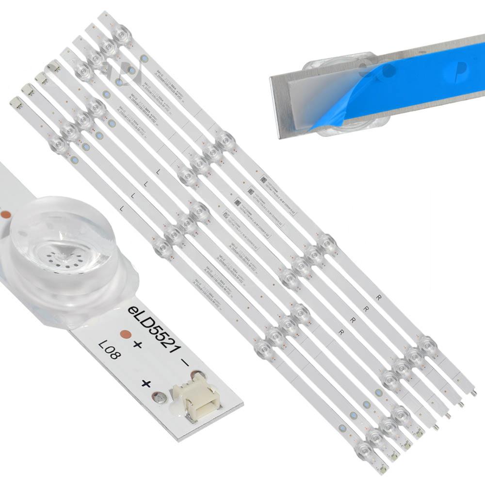 Kit Tiras Led Para Go55us9 Dj55x6500 Pld55us9a1 Eld5521