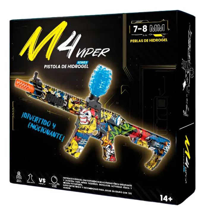 Pistola Hidrogel Ametralladora Juguete Con Municiones Recargable Usb