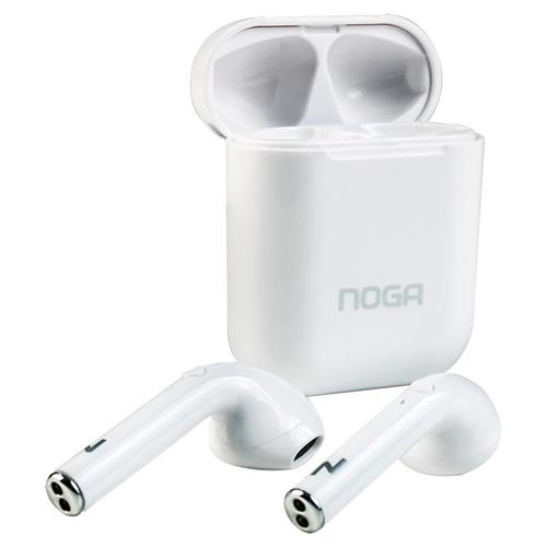 Auriculares Inalambricos Bluetooth Celular Tactil Noga Bt 5s Blancos