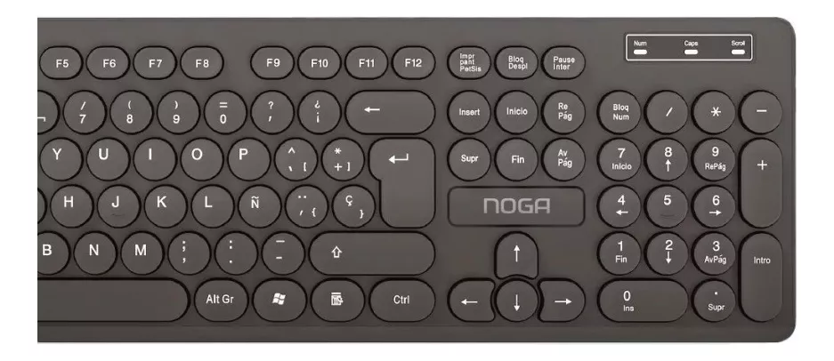 Teclado Ultra Slim Multimedia Cable Usb Portable Noga Nkb580