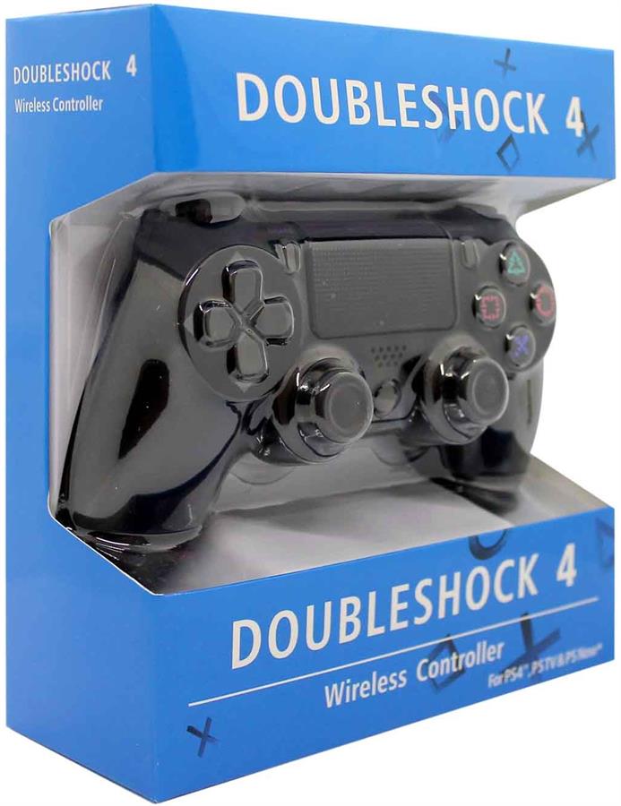 Joystick Inalámbrico Compatible Con Ps4 Doubleshock 4 Negro Con Cable De Carga