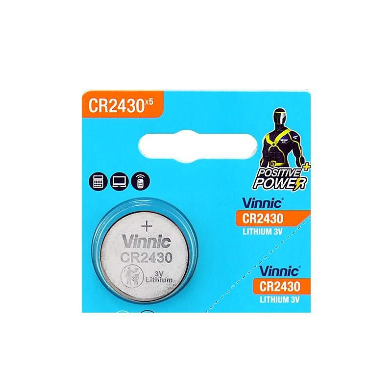 Pila Botón Vinnic CR2430 Litio 3V x unidad