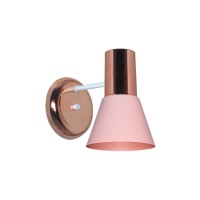 Applique de Pared 1 Luz E27 Estilo Industrial Color Rosa y Cobre