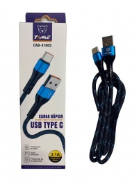Cable USB Tipo C 3.1A Carga Rápida Y Datos Trenzado.