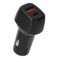 Cargador Rápido Para Auto 1 Usb Turbo + 1 Tipo C 12v 6a 38w Kosmo