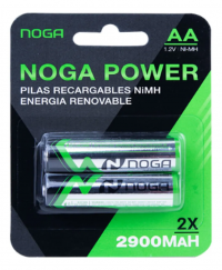 Pilas Recargables AA Noga 2u Blíster Cerrado 2900mAh
