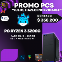 Pc Armada Amd Ryzen 3 3200G - Gabinete KIT