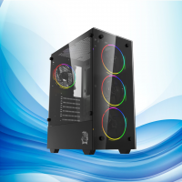 Gabinete Raptor Sentinel TG Mid-Tower RGB Fan x4 w/button control (6718)