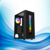 Gabinete Raptor Vortex TG Mid-Tower RGB Back Fan x1 + Led Front w/button control (6710)