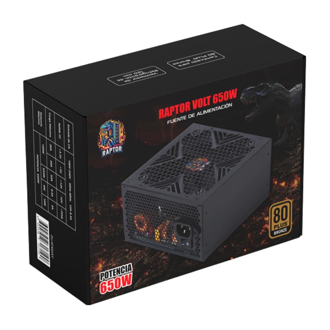 Fuente Raptor Volt 650w 80 Plus Bronze