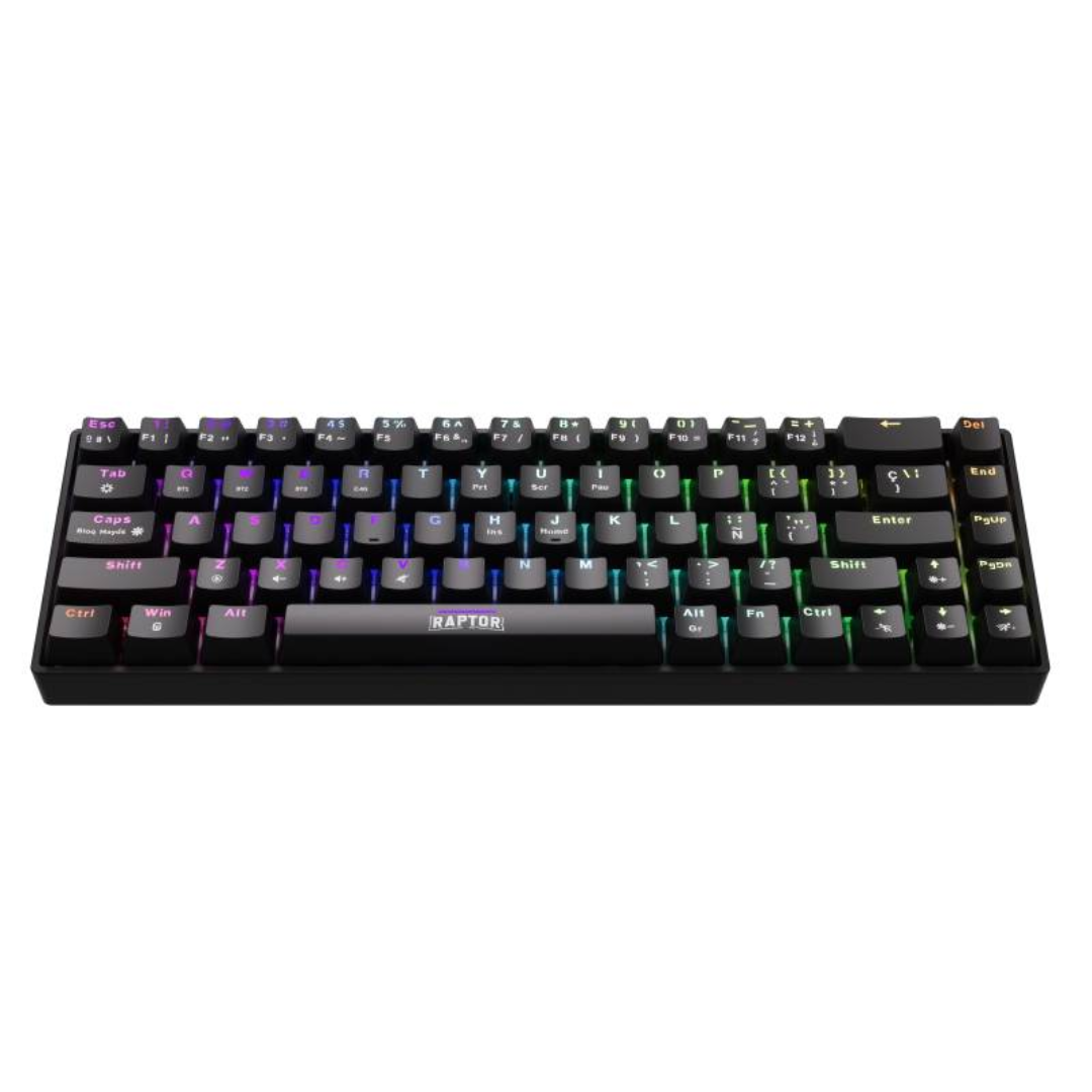 Teclado Raptor Fireclaw M68 Wireless Mecanico Rgb Red Outemu 60-por-ciento