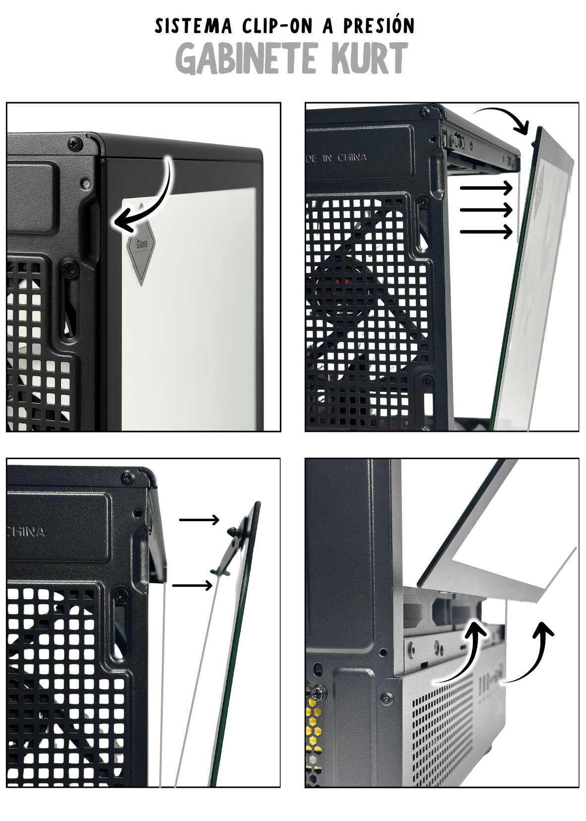 Gabinete Noxi Gaming Kurt 3 Fans Negro