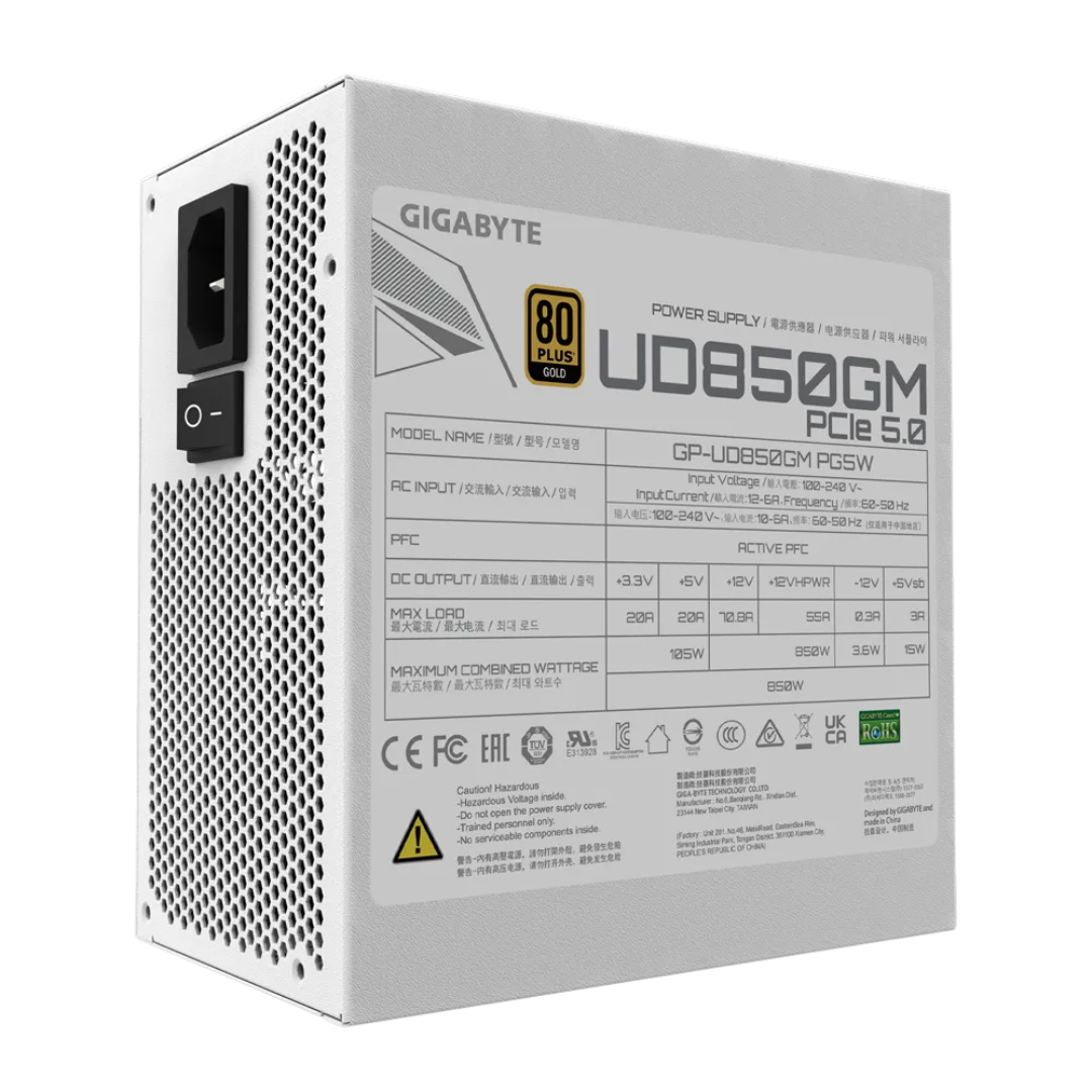 Fuente 850w Gigabyte White 80 Plus Gold