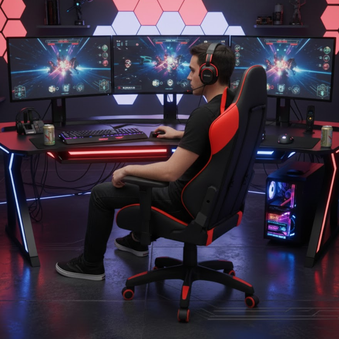 Silla Gamer Noxi Gaming Void Negra-roja
