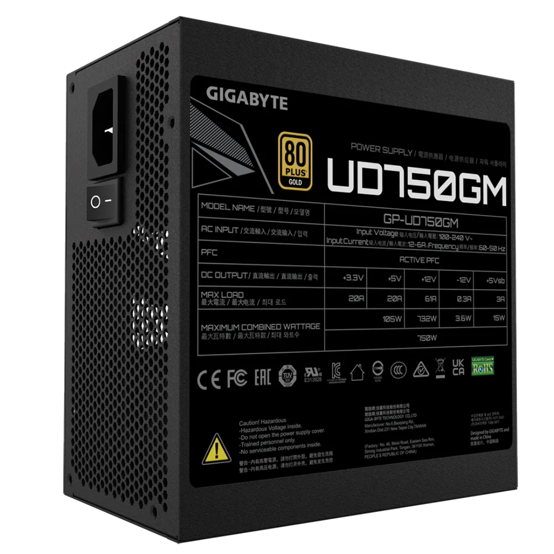 Fuente Gigabyte Ud750gm 80 Gold Modular