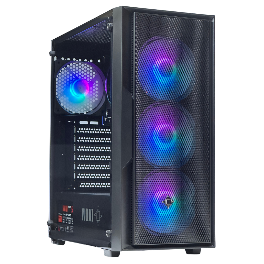 GABINETE NOXI GAMING FLARE V2 RGB + FUENTE