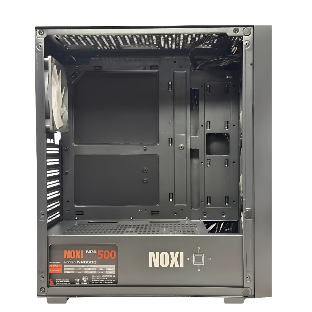 Gabinete Noxi Gaming Flare V2 Con Fuente 500w + Kit Teclado Y Mouse