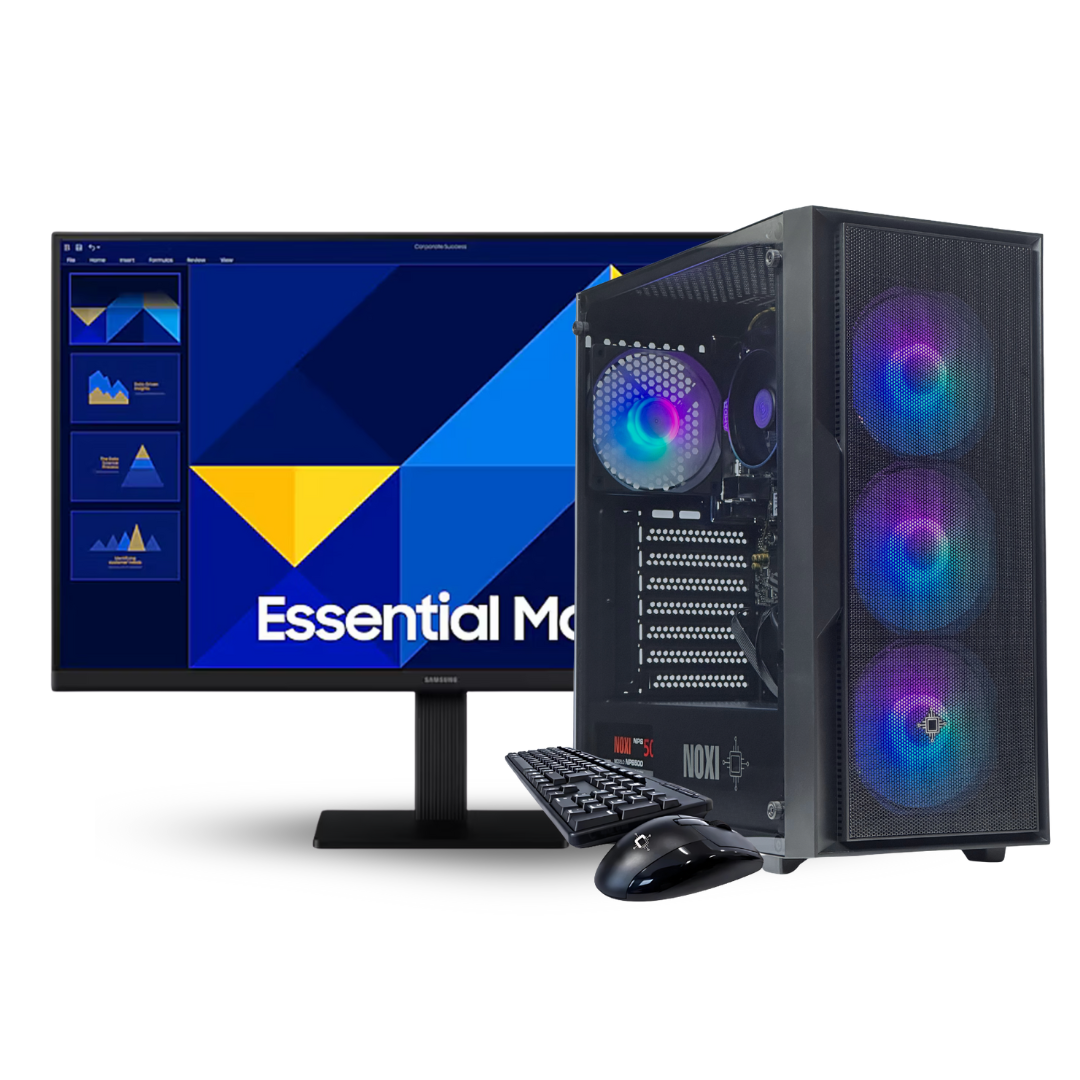 Noxi Gaming Pc Amd Ryzen 5 5600g | 16 Gb | 480 Gb | Monitor 24 Samsung