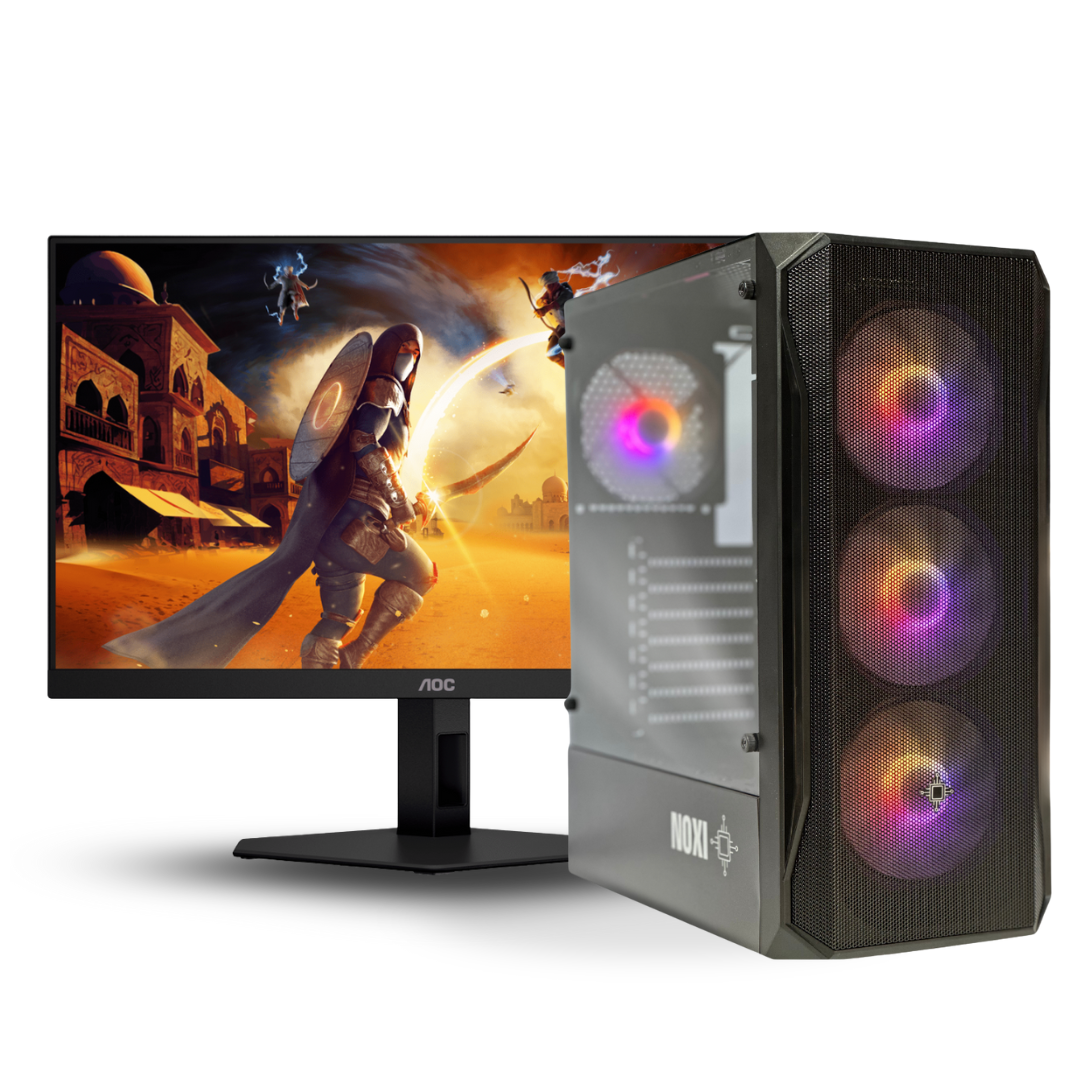 NOXI GAMING PC AMD RYZEN 7 5700G  32 GB  1 TB  RTX 3060  MONITOR GAMER AOC 24" 180HZ