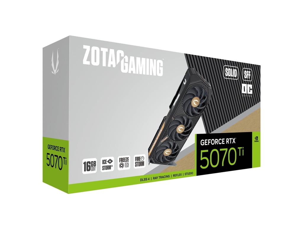 Placa De Video Zotac Gaming Geforce Rtx 5070 Ti Solid Oc 16gb