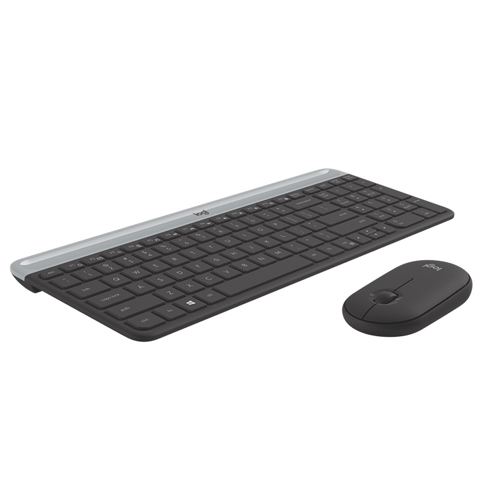 Teclado+mouse Logitech Wir Mk470 Slim Black