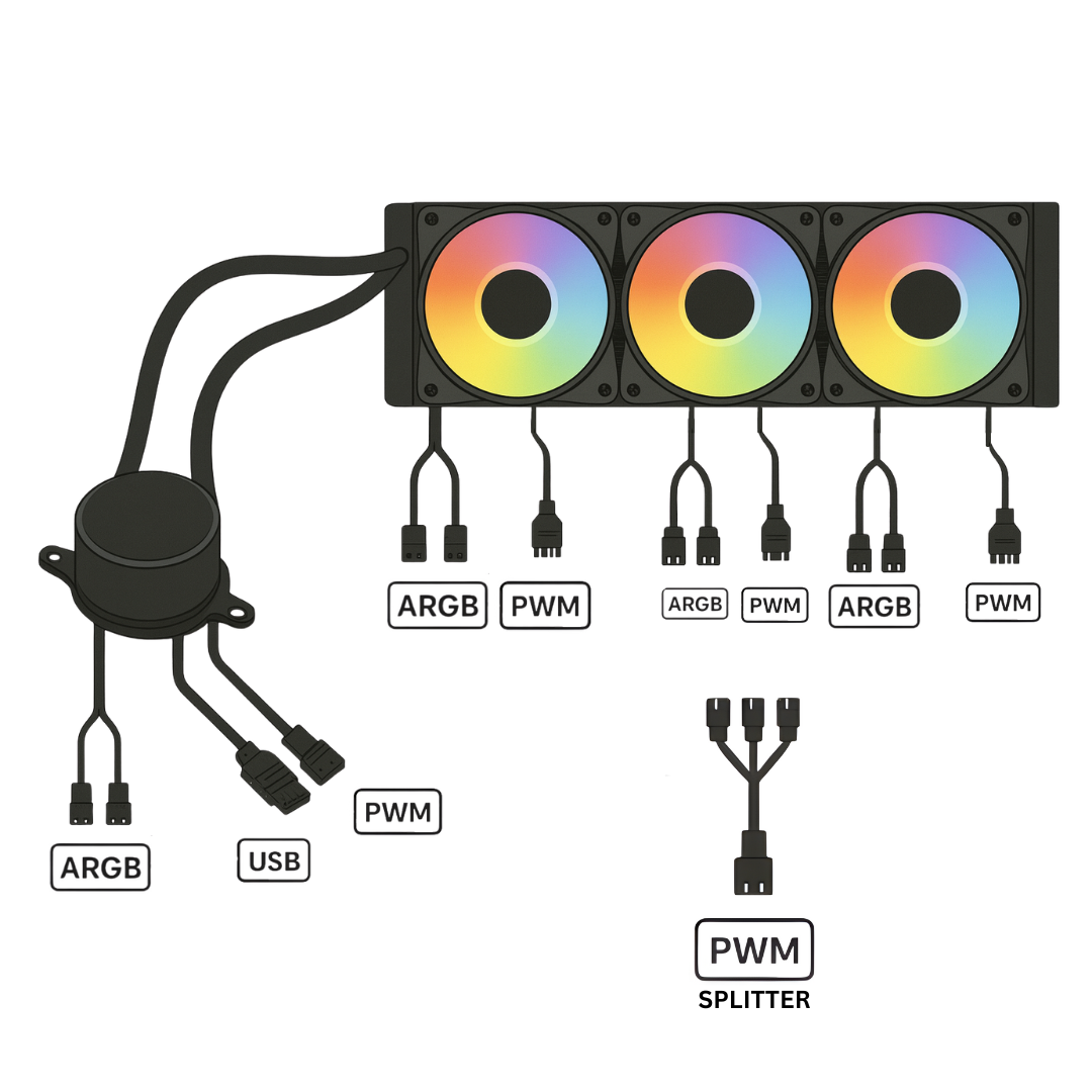 Watercooling Noxi Gaming Nx360 360mm Argb Negro