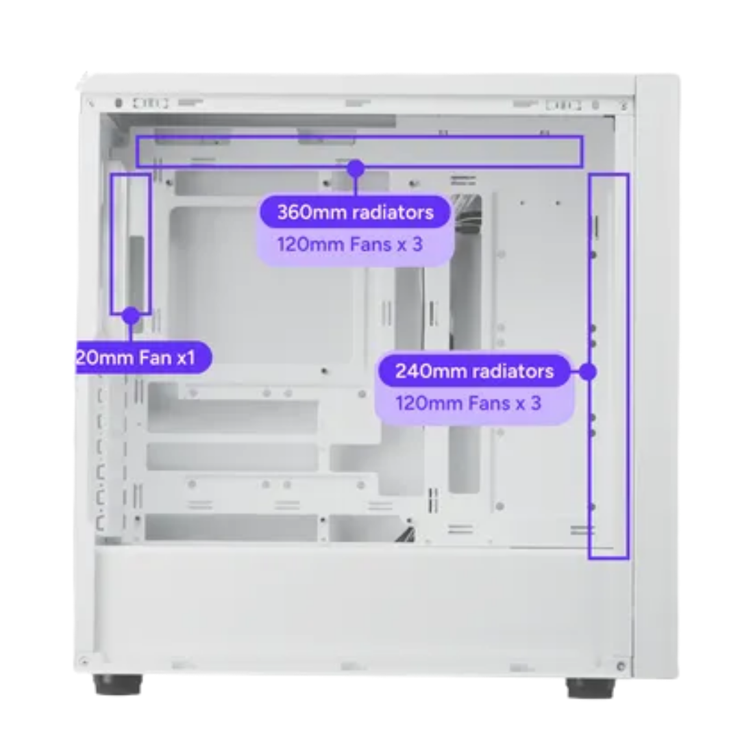Gabinete Cooler Master Elite 502 White S-fuente