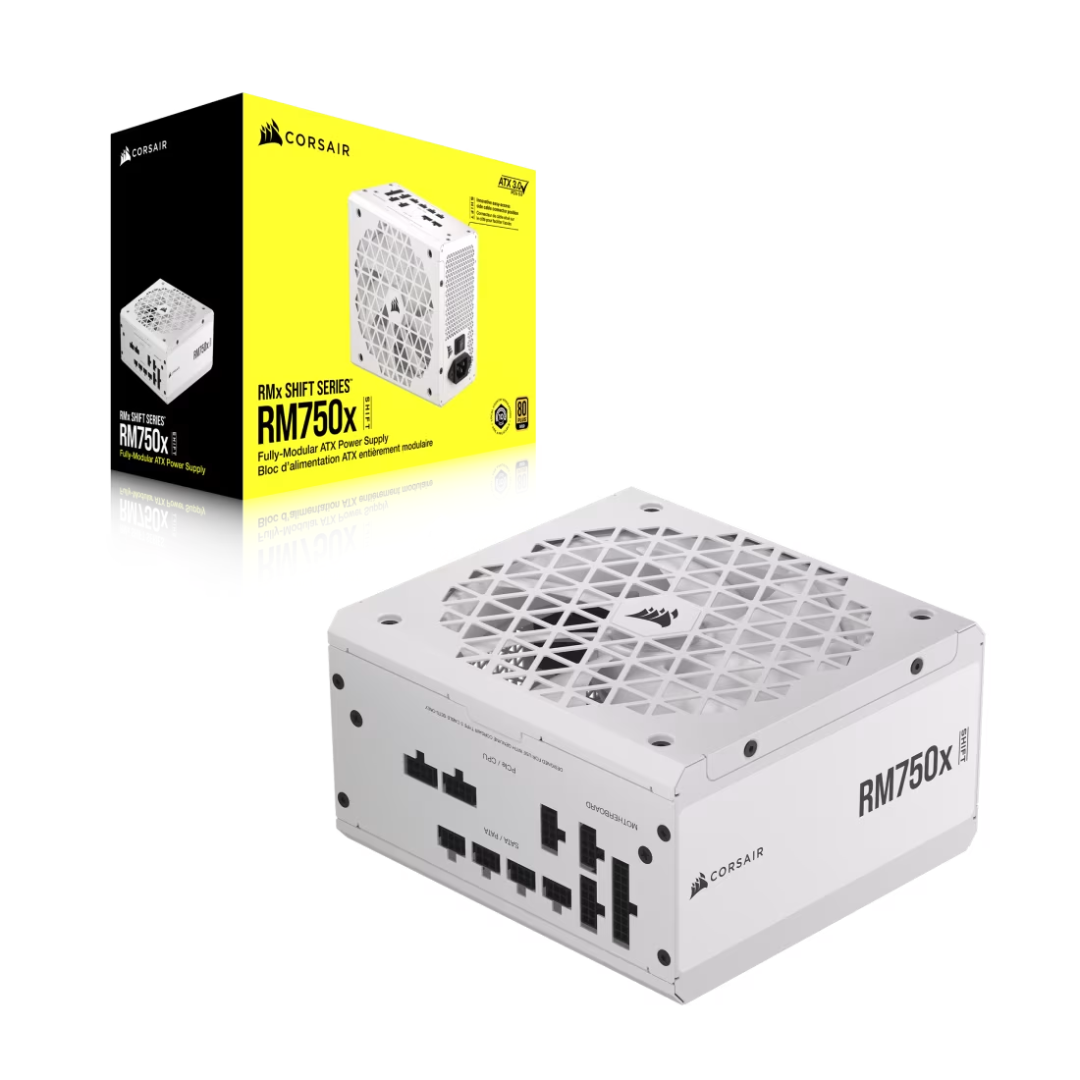 Fuente Corsair 750w Rm750x Shift 80plus Gold White Full Modular