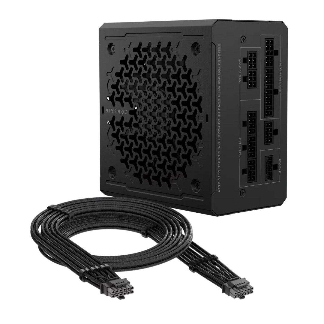 Fuente Corsair Rm1000e 1000w Cybenetics Gold Full Modular Pcie 5.1 - Atx 3.1 Black