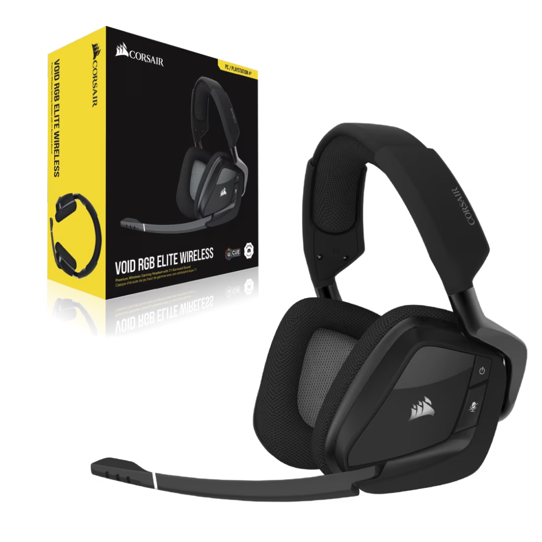 Auricular Corsair Void Rgb Elite Wireless 7.1 Surround Carbon