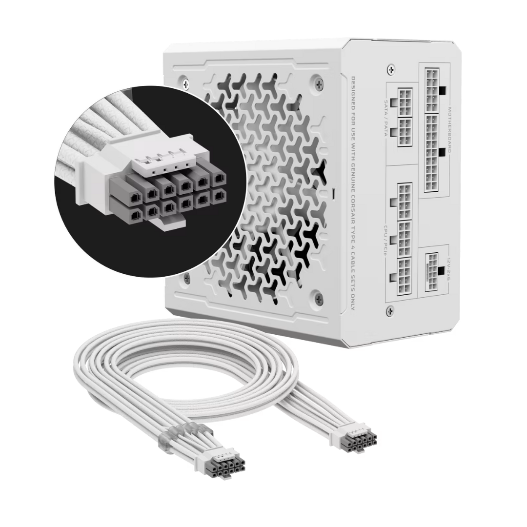 Fuente Corsair 850w Rm850e White Cybernetics Gold Full Modular Pcie 5.1