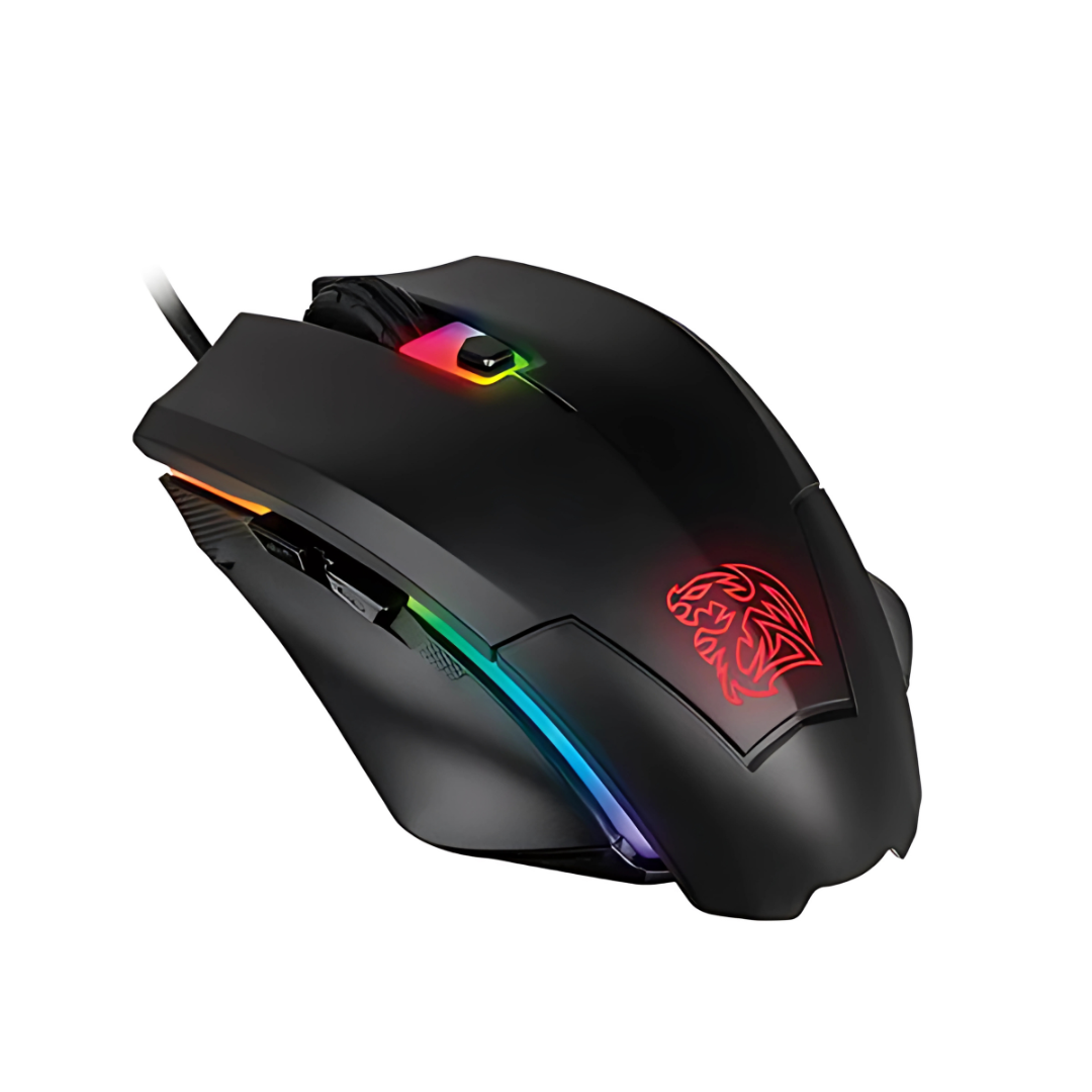 Mouse Tt Talon Elit Rgb 5000dpi + Mouse Pad Dasher Mini Black