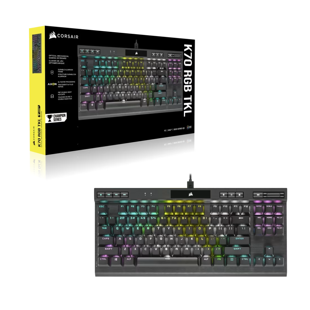 Teclado Corsair K70 Rgb Tkl Champion Series C-teclas Pbt Double Shot Pro