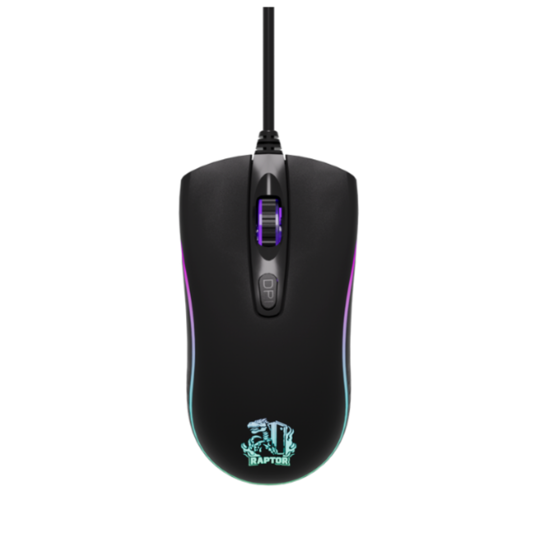 Mouse Raptor Storm Grip 4 Botones 3600dpi 7 Colores