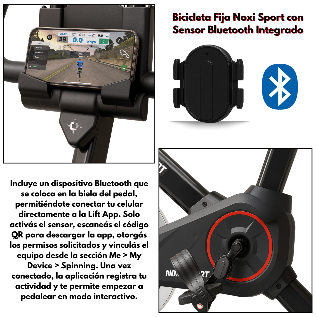 Bicicleta Fija Noxi - Profesional Disco 8kg - 150kg